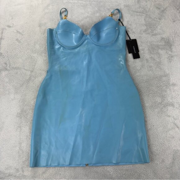 Versace NWT Women's Size 12 US/46 EU Medusa 100% Latex Dress Made in Italy - Picture 1 of 14